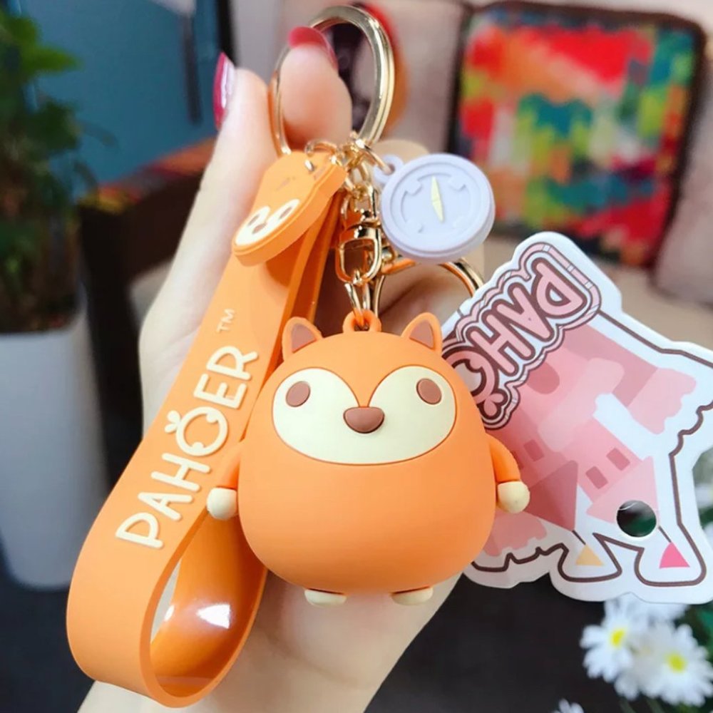 Kawaii Squishmallow Fox inspired keychain